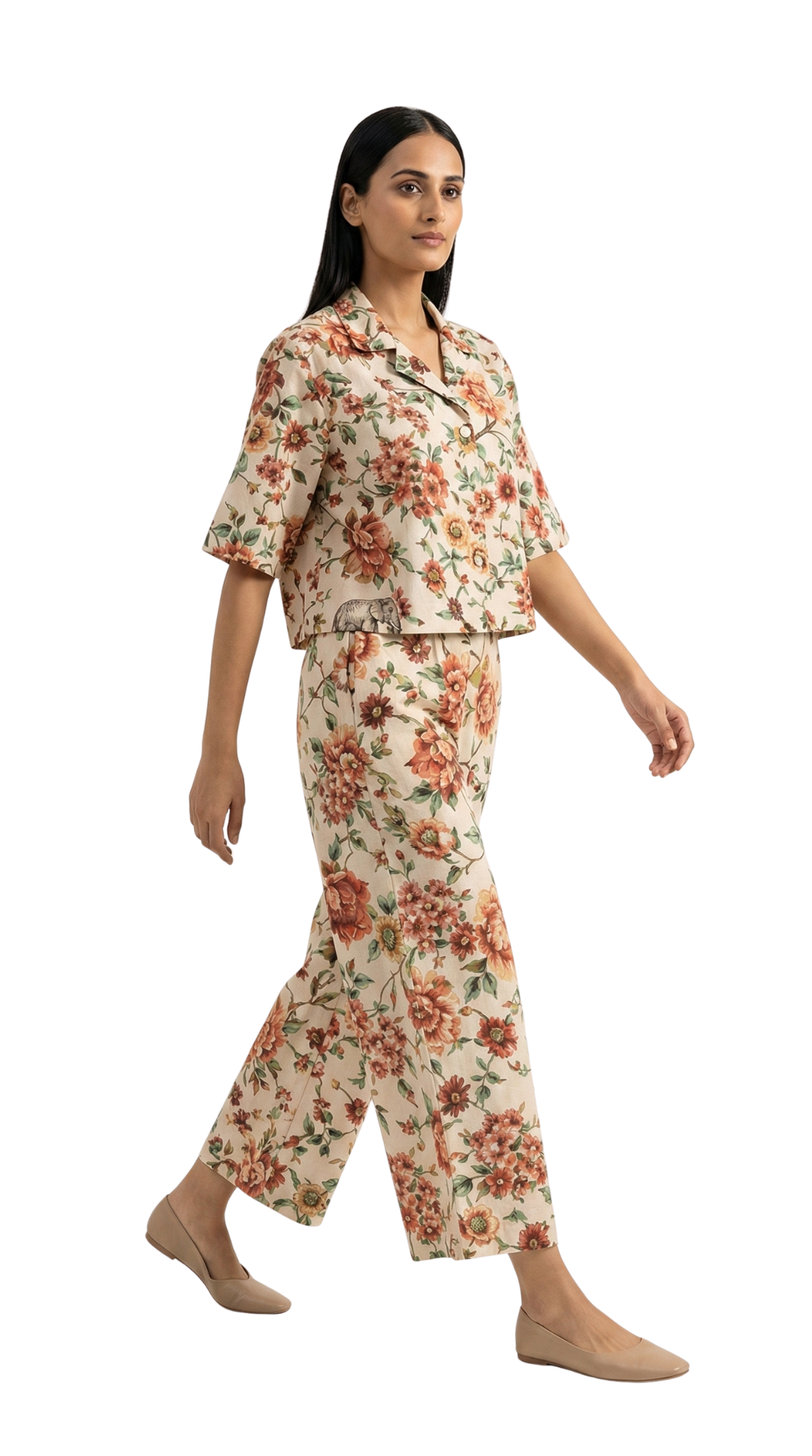 Cotunlie Ivory Garden Coord Set