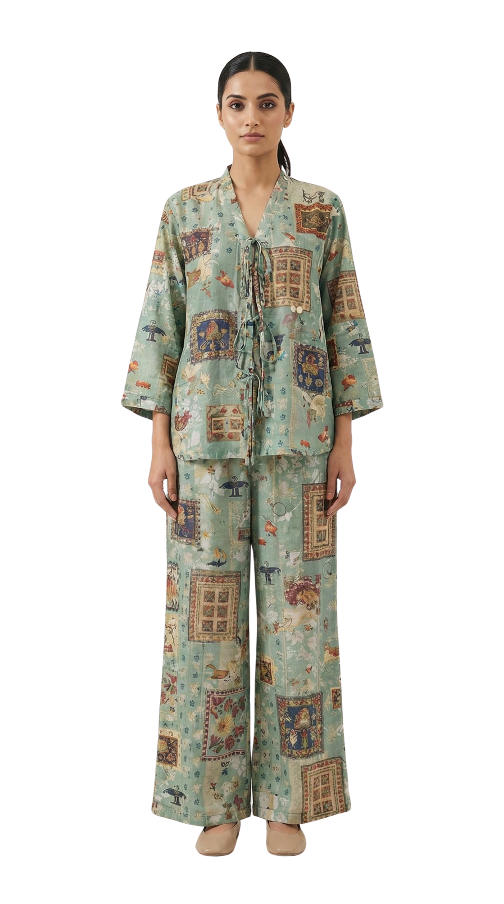 Cotunlie Mandir Mural Coord Set