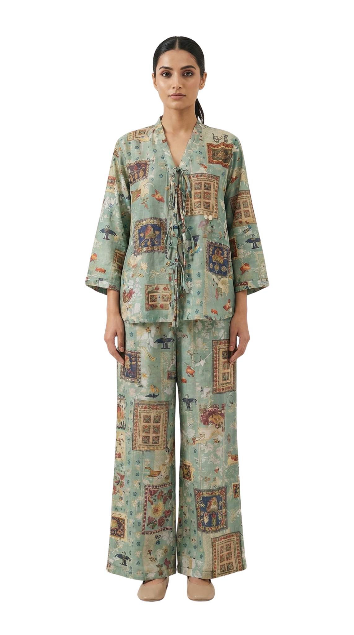 Cotunlie Mandir Mural Coord Set