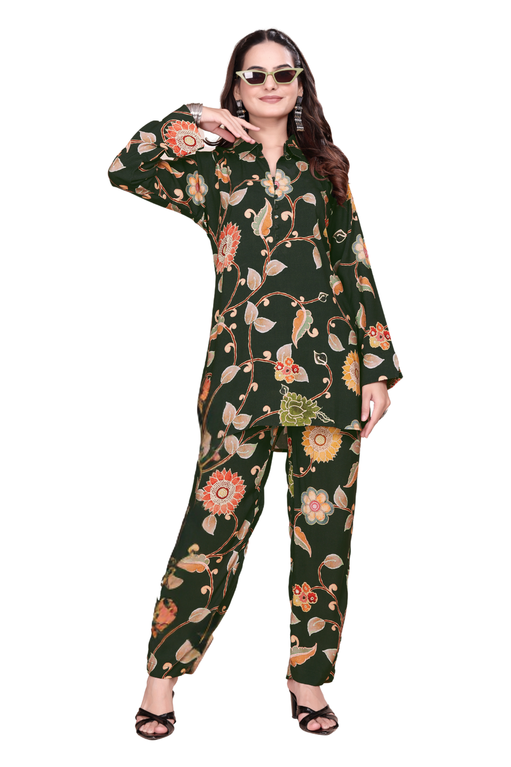 Cotunlie Mayur Mahal Coord Set