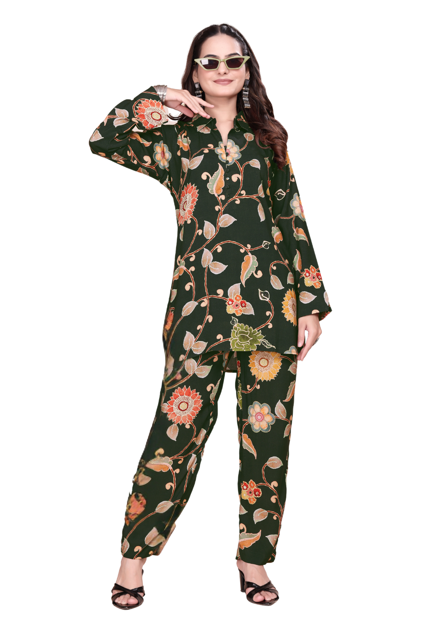 Cotunlie Mayur Mahal Coord Set