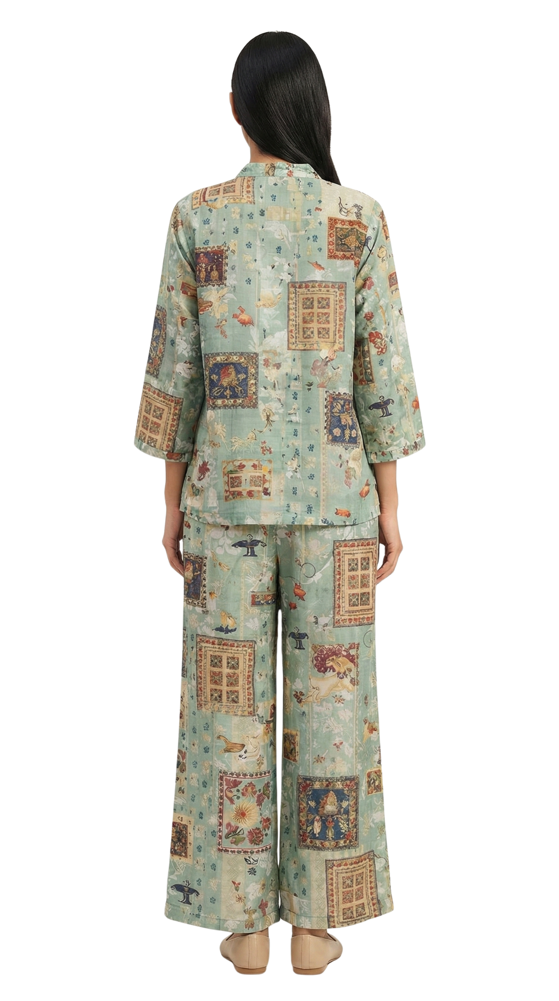 Cotunlie Mandir Mural Coord Set