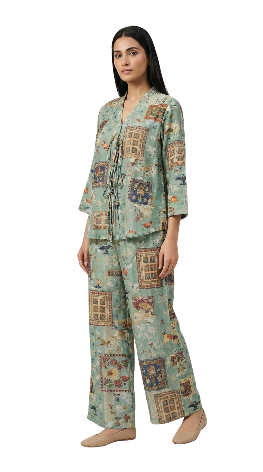 Cotunlie Mandir Mural Coord Set