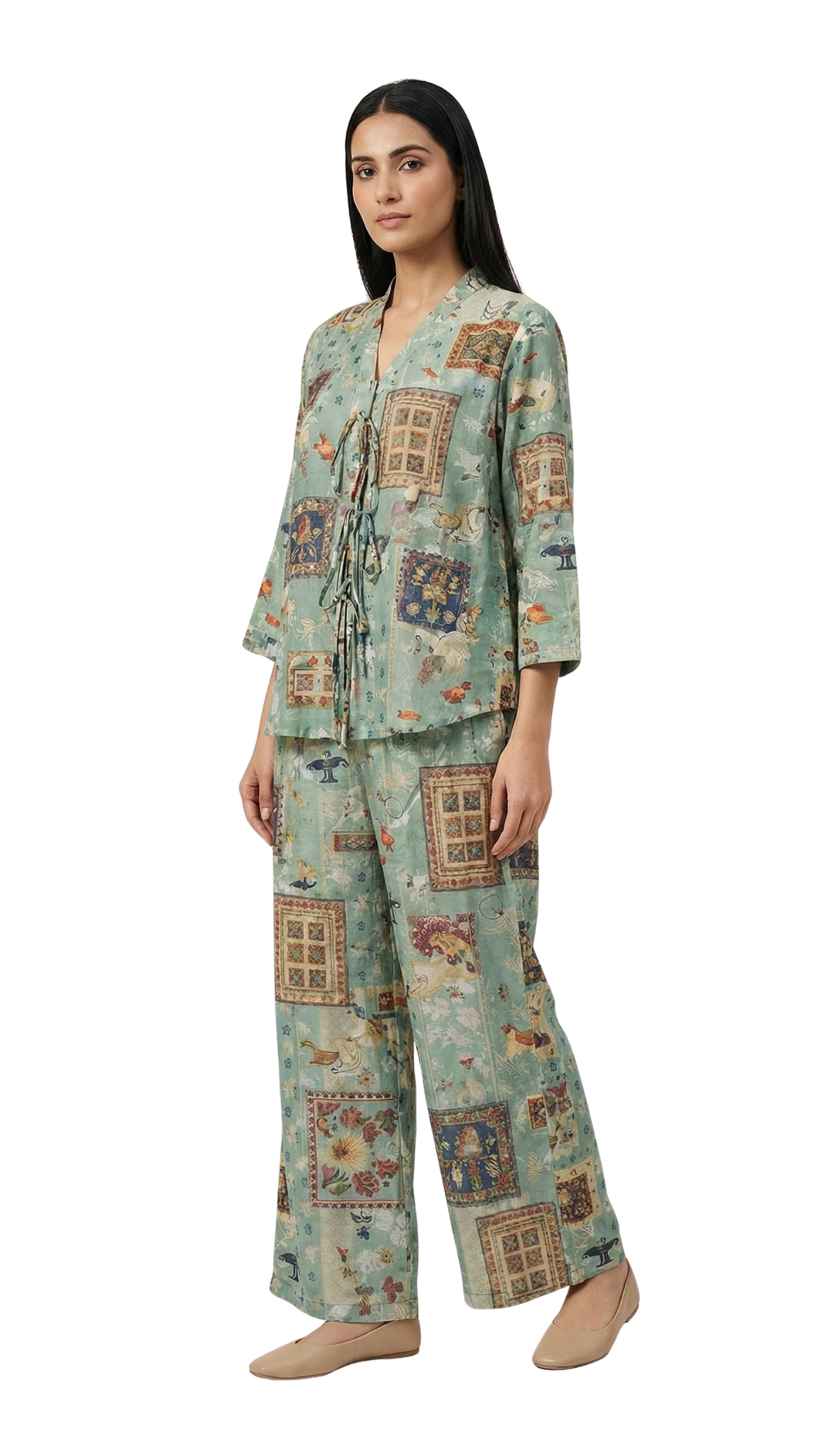 Cotunlie Mandir Mural Coord Set