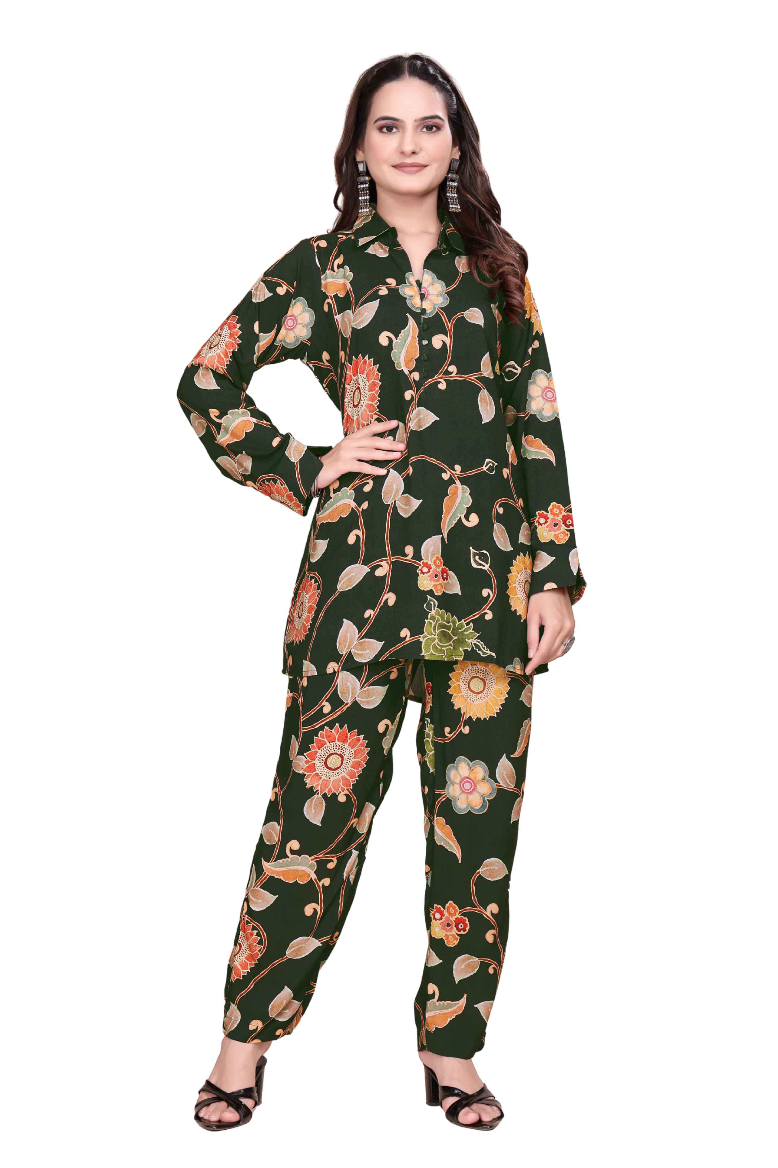 Cotunlie Mayur Mahal Coord Set