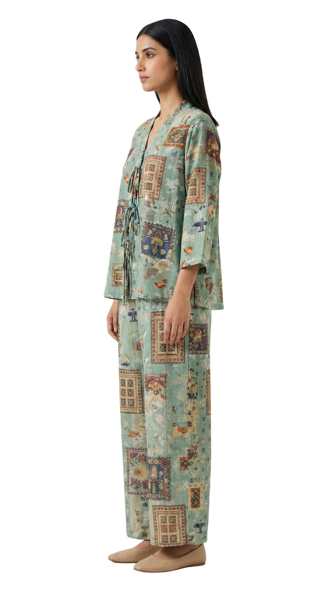 Cotunlie Mandir Mural Coord Set