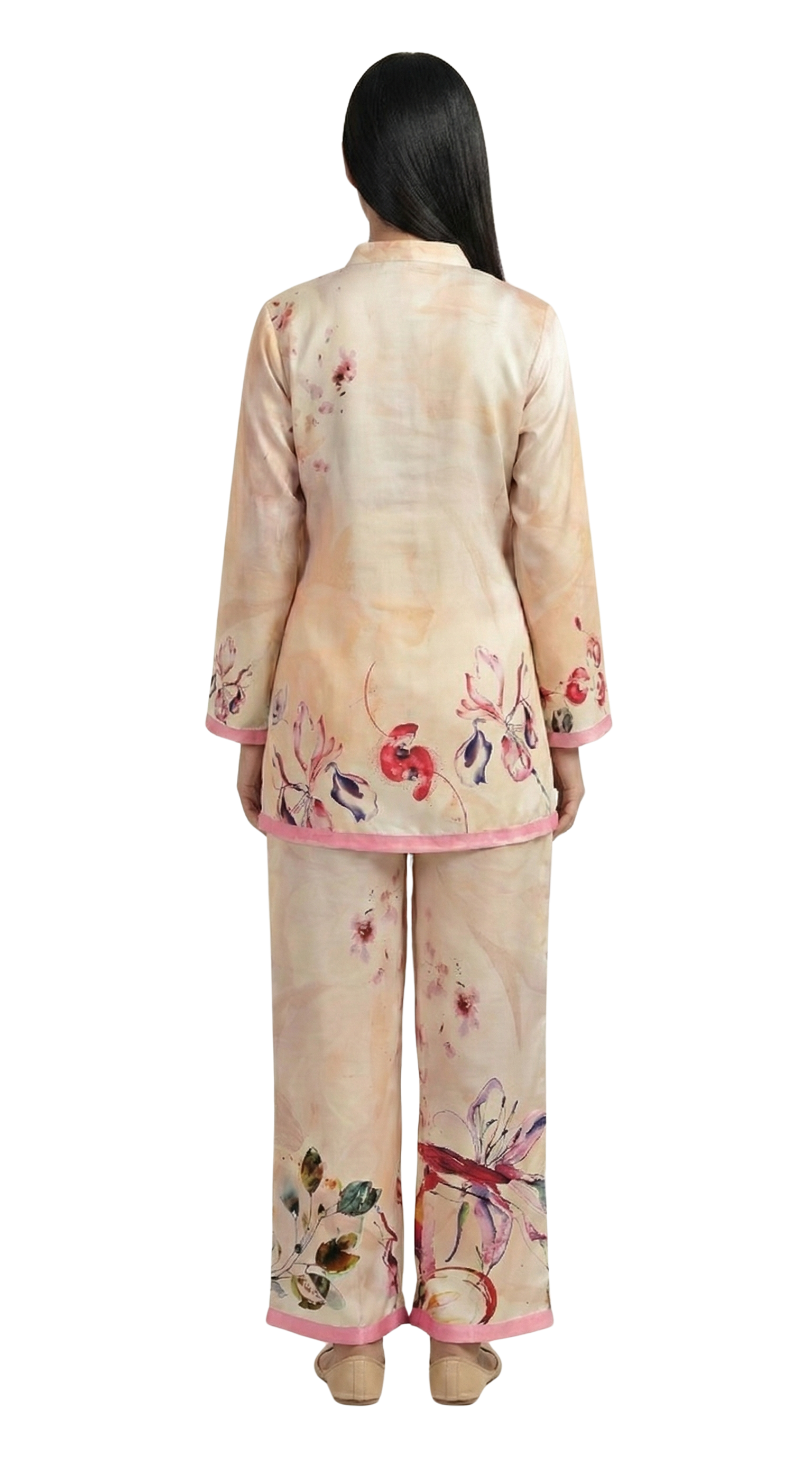 Cotunlie Peach Mirage Coord Set