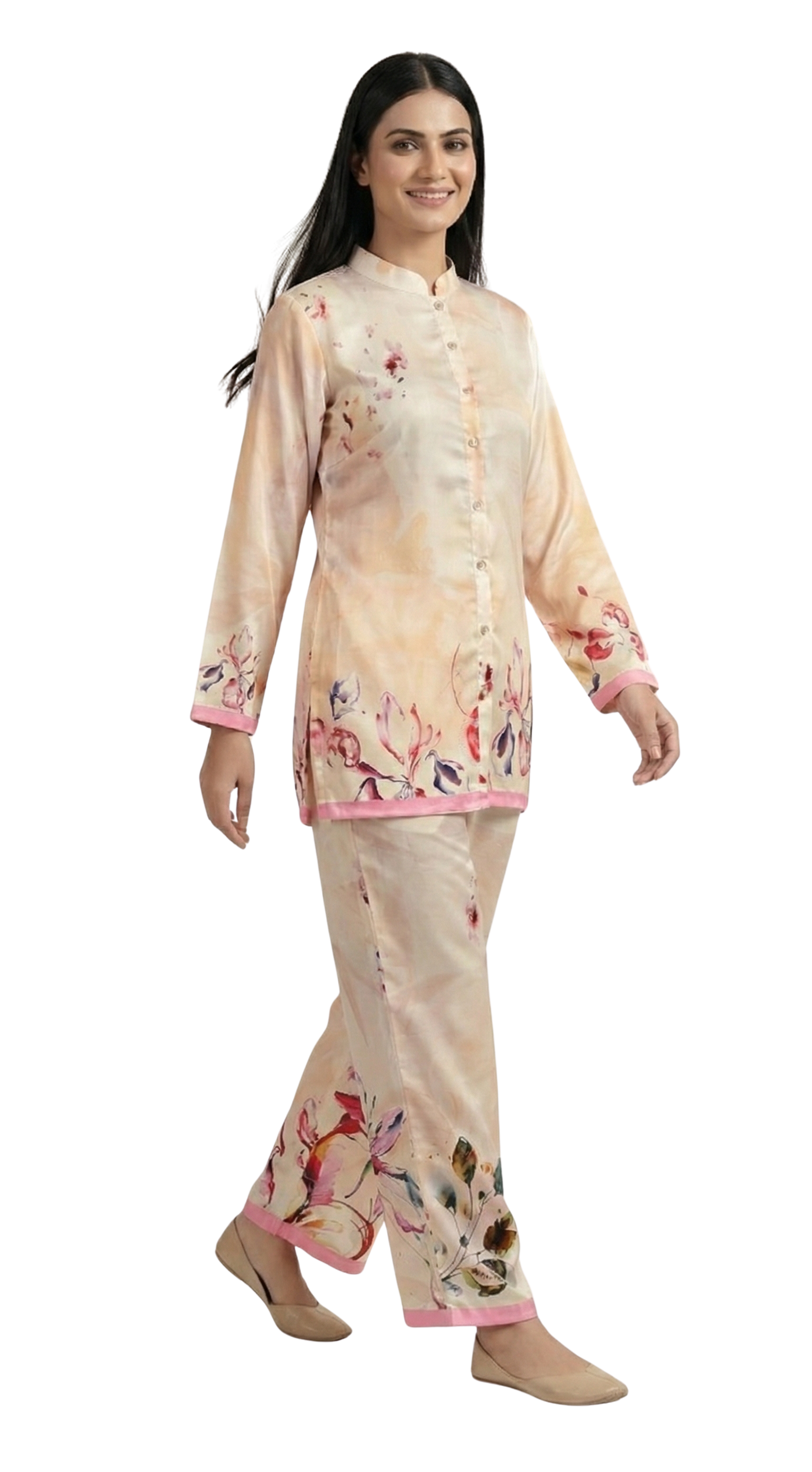 Cotunlie Peach Mirage Coord Set