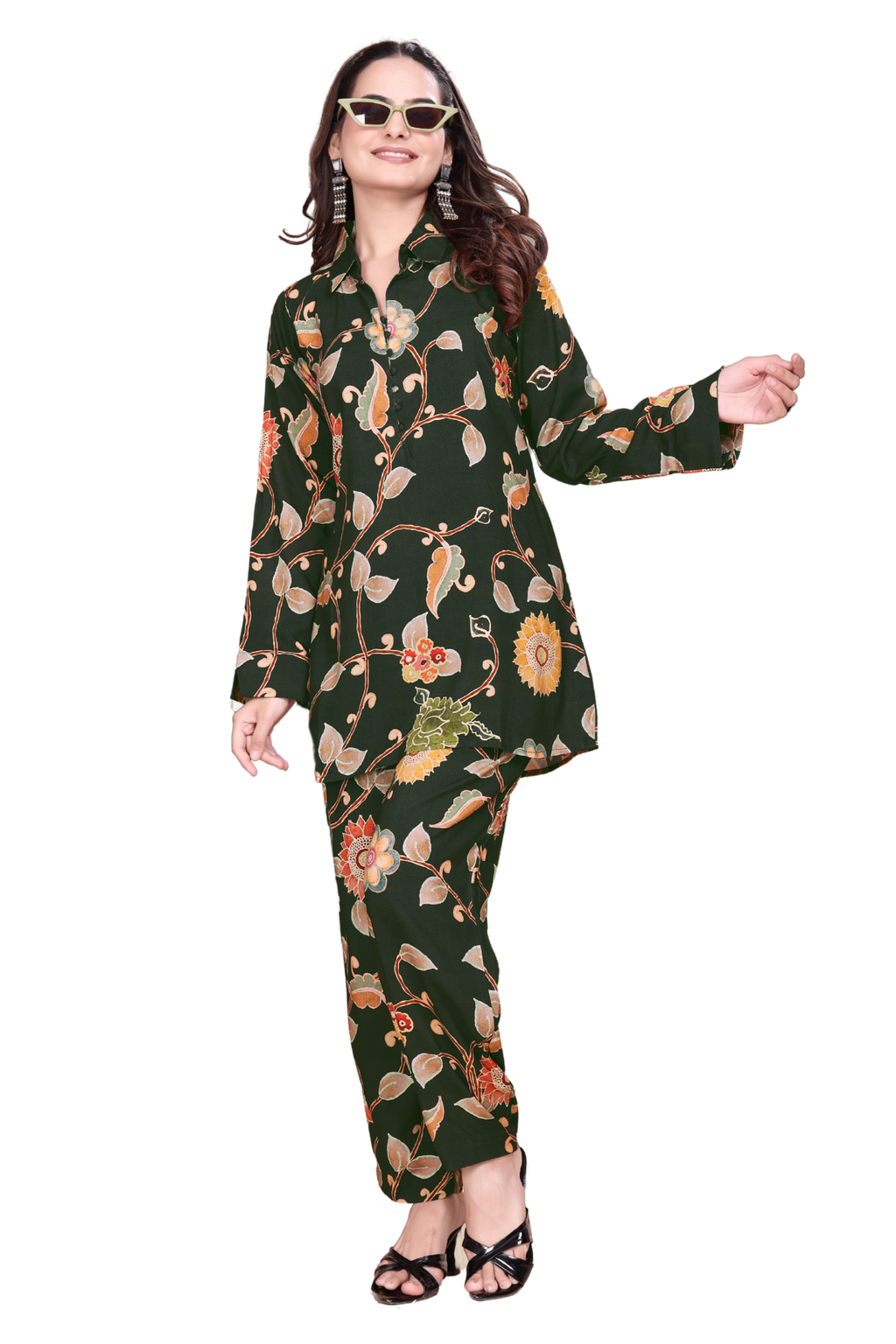 Cotunlie Mayur Mahal Coord Set