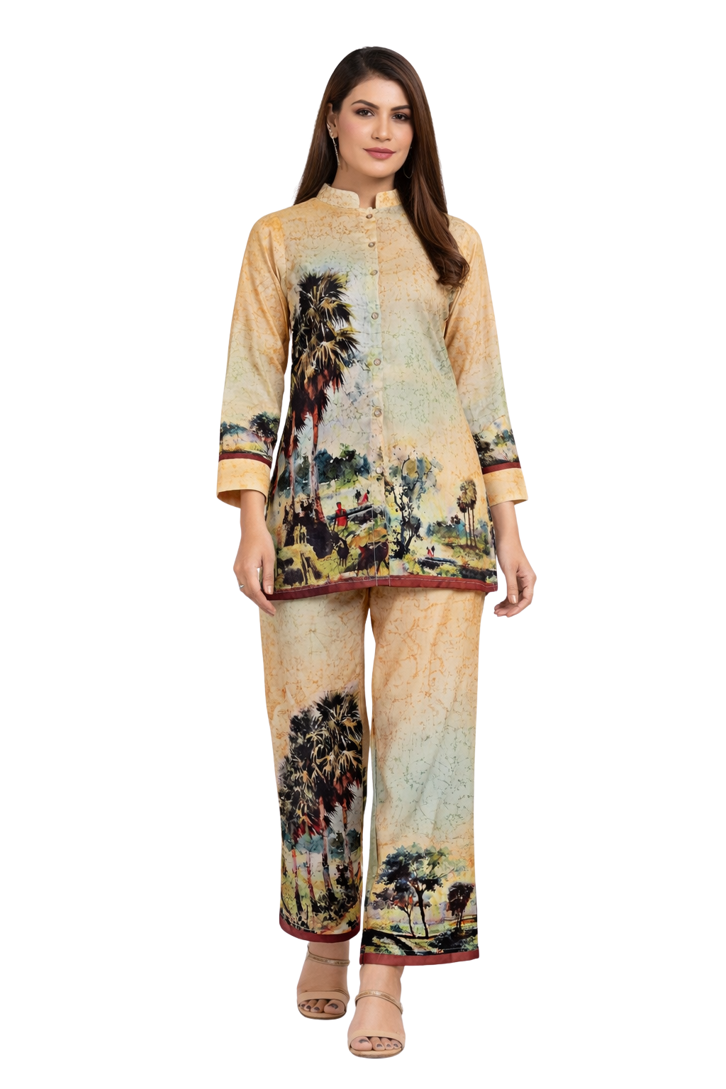 Cotunlie Indigo Woods Coord Set