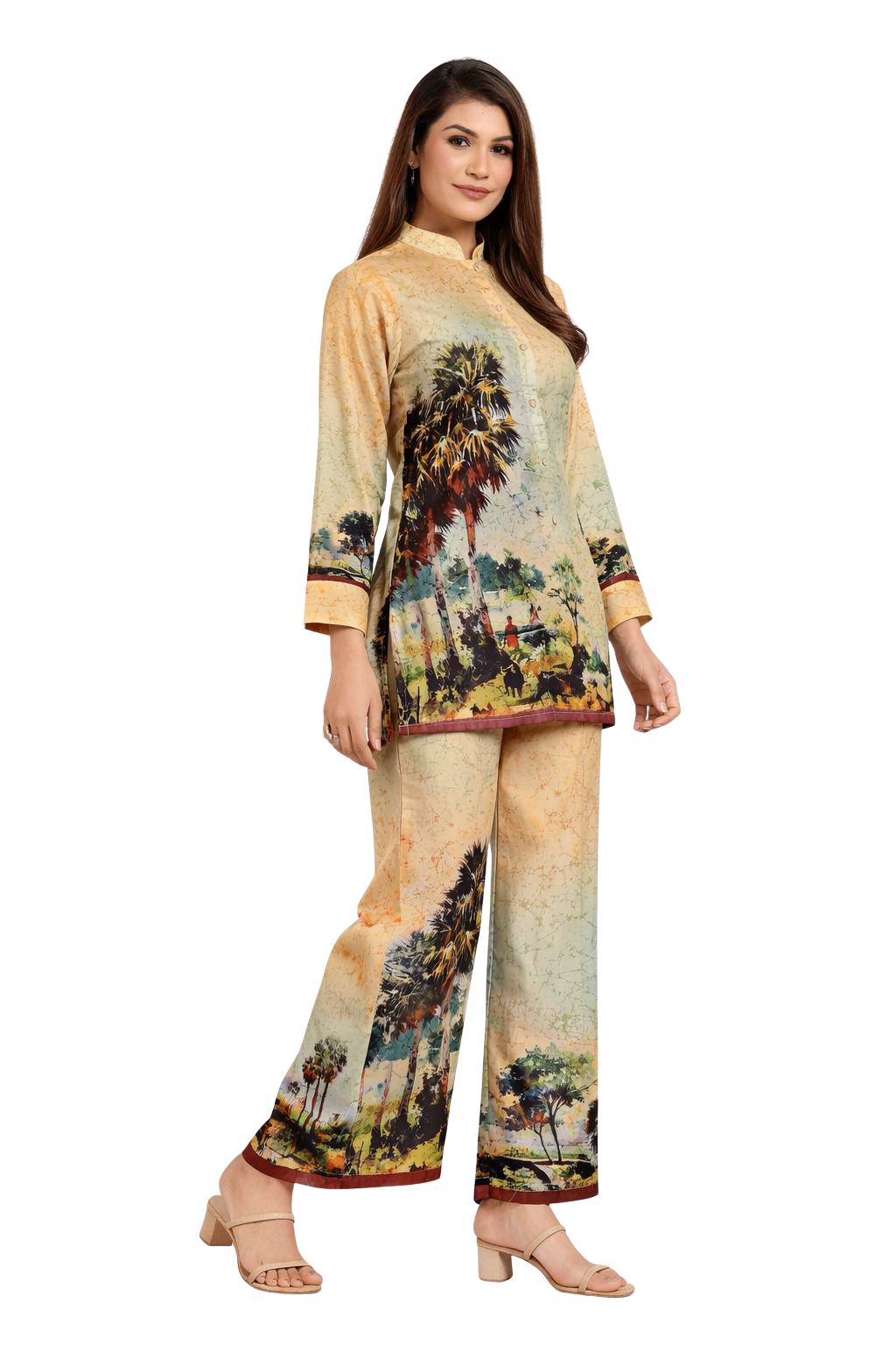 Cotunlie Indigo Woods Coord Set