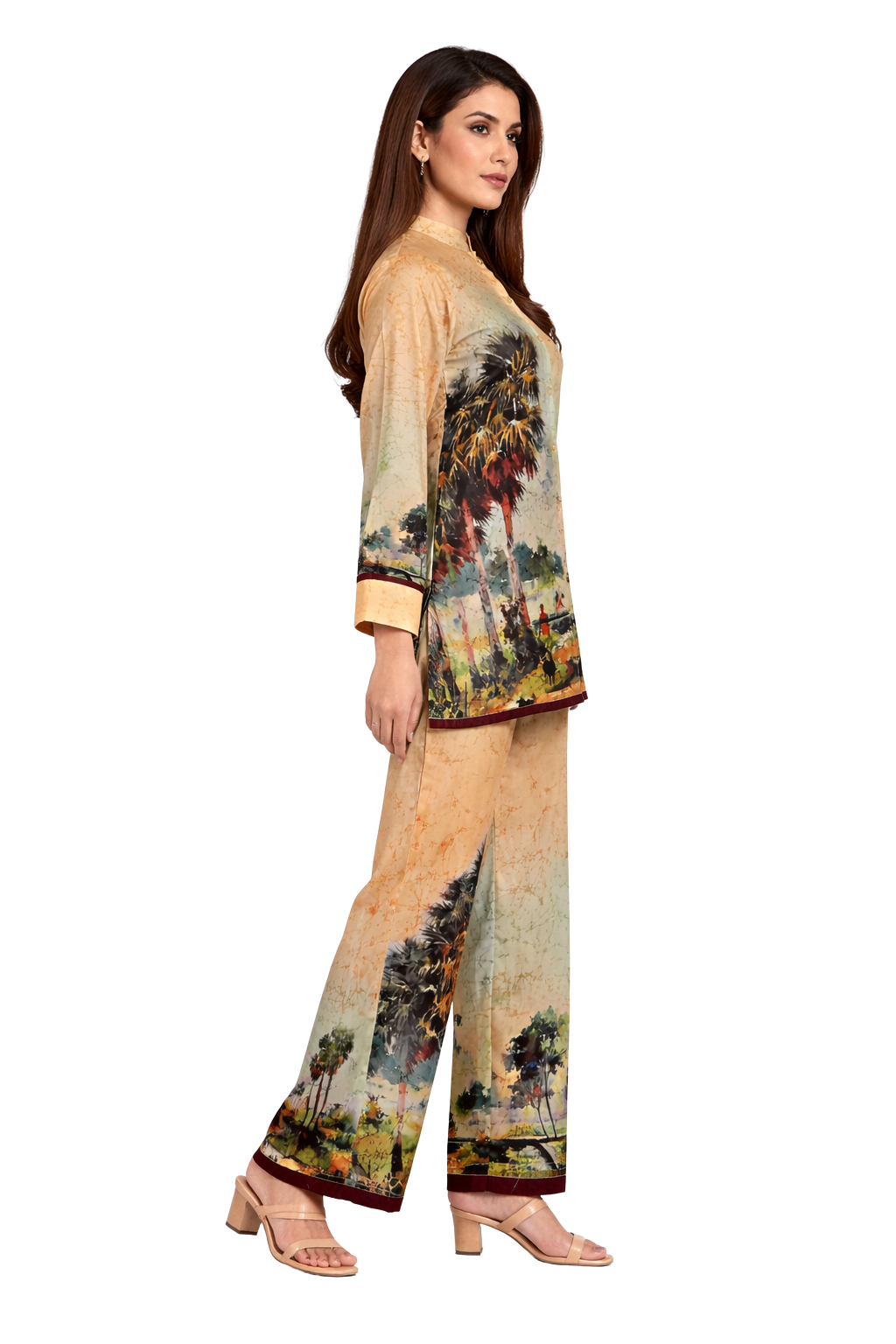 Cotunlie Indigo Woods Coord Set