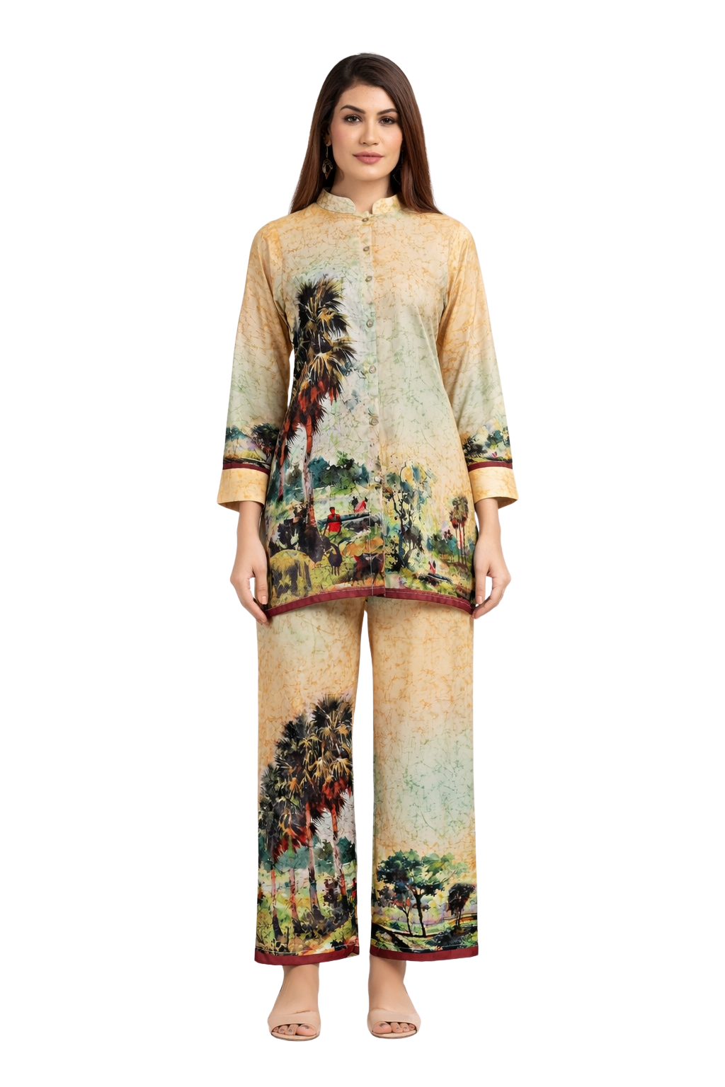 Cotunlie Indigo Woods Coord Set