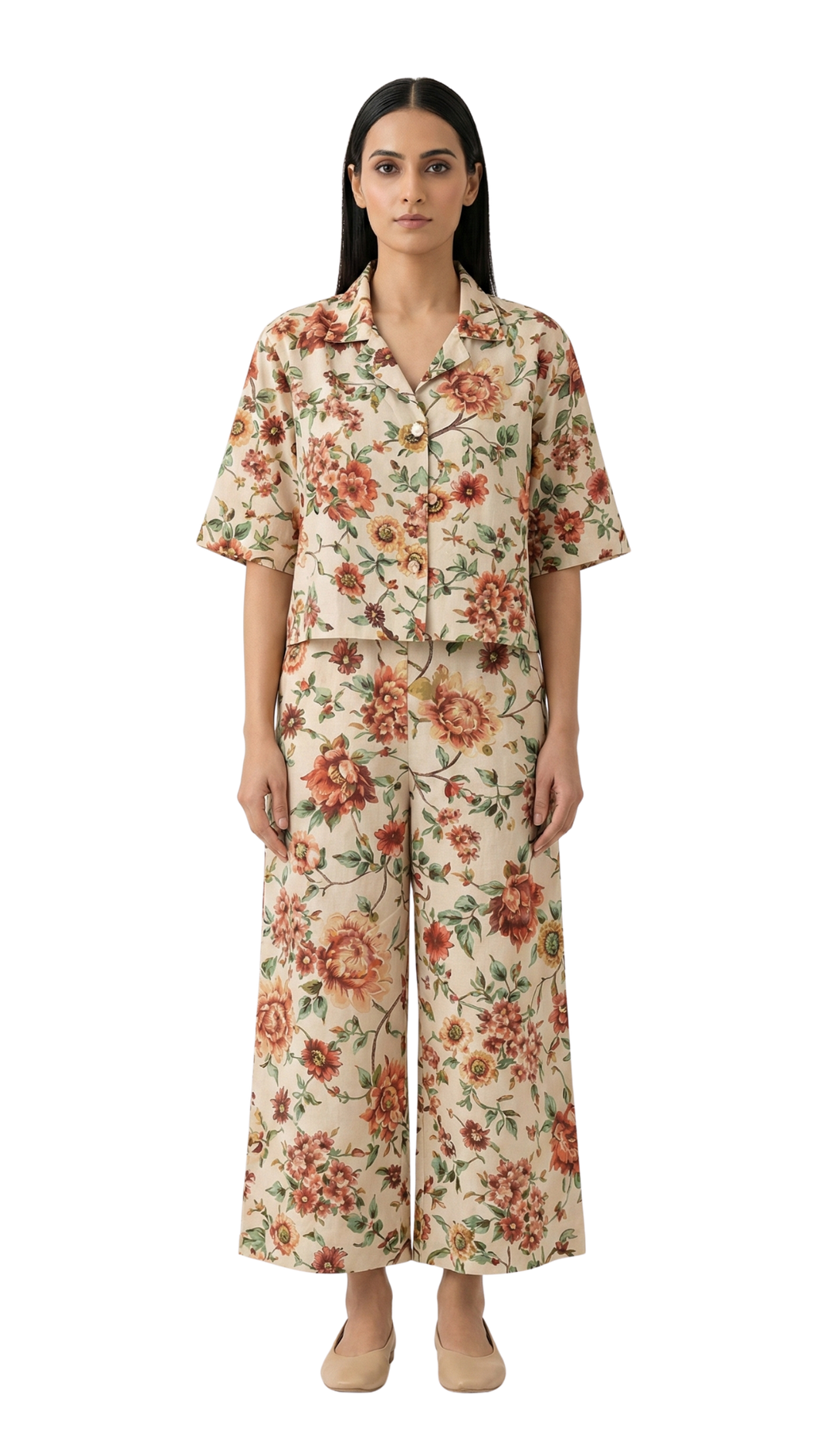 Cotunlie Ivory Garden Coord Set