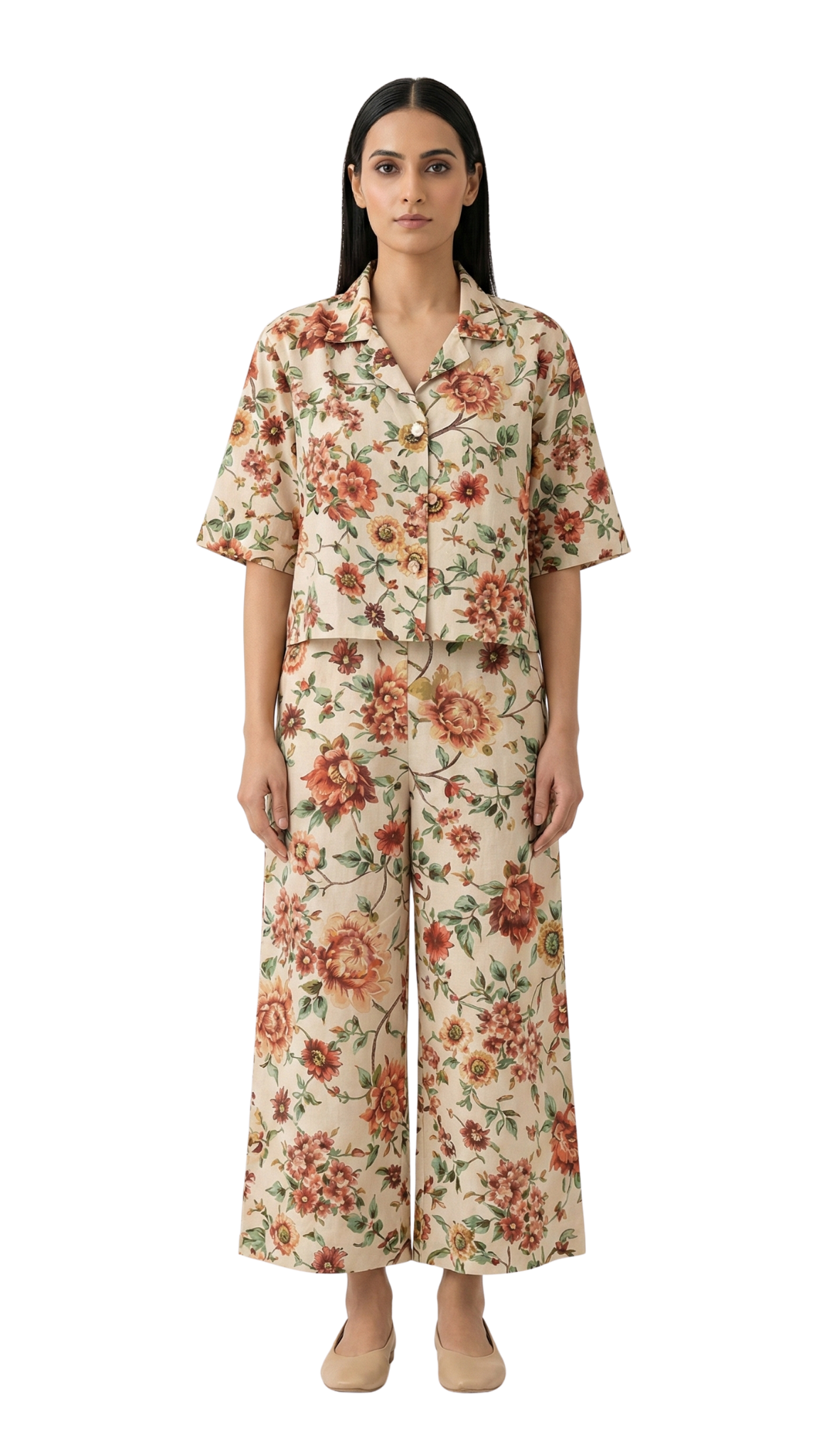 Cotunlie Ivory Garden Coord Set