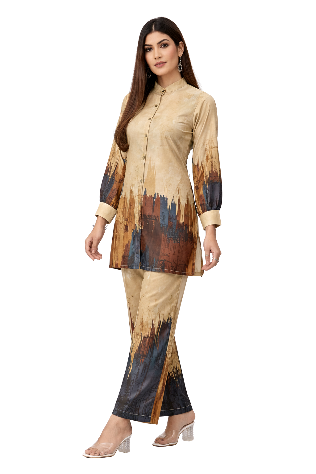 Cotunlie Sunset Harmony Coord Set