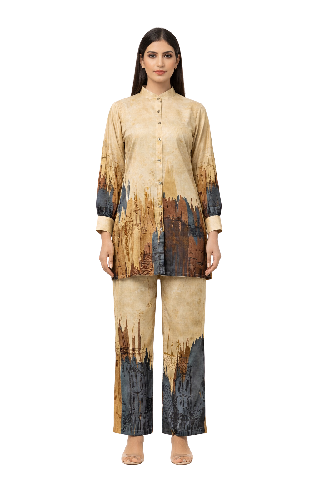 Cotunlie Sunset Harmony Coord Set