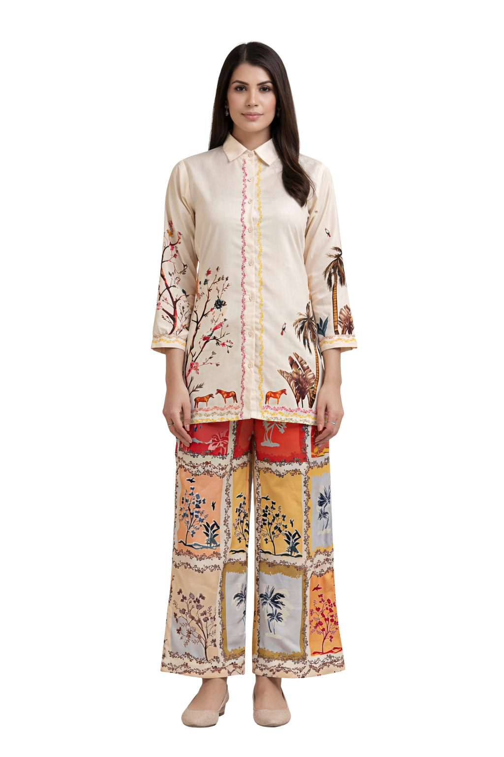 Cotunlie Noir Blossom Coord Set