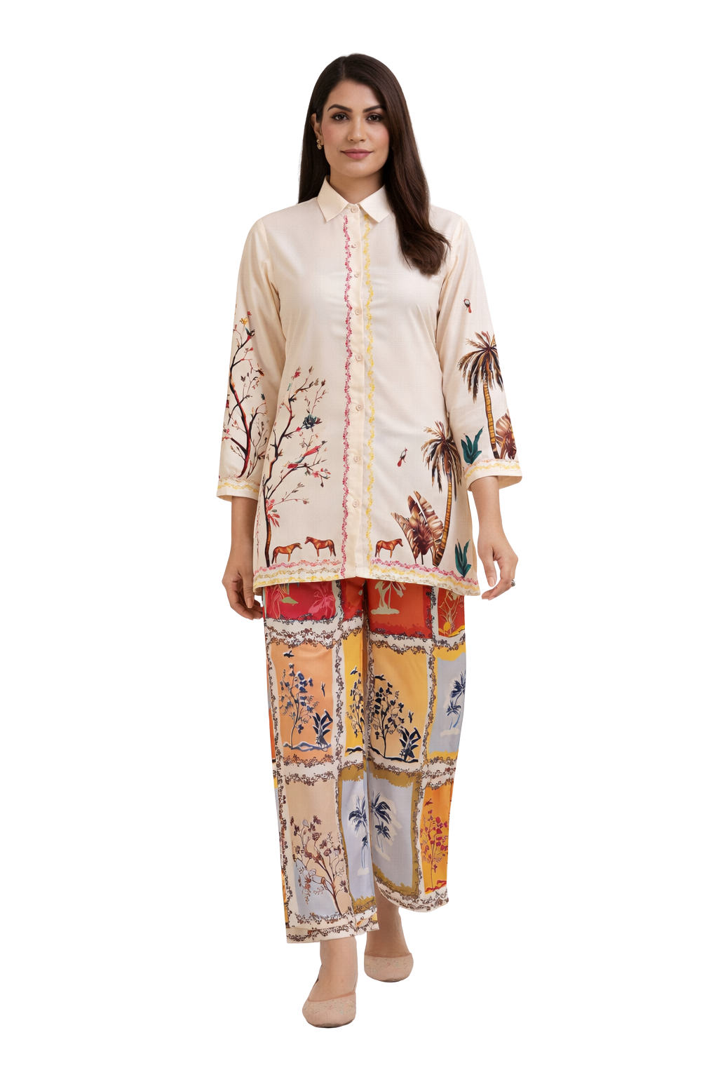 Cotunlie Noir Blossom Coord Set