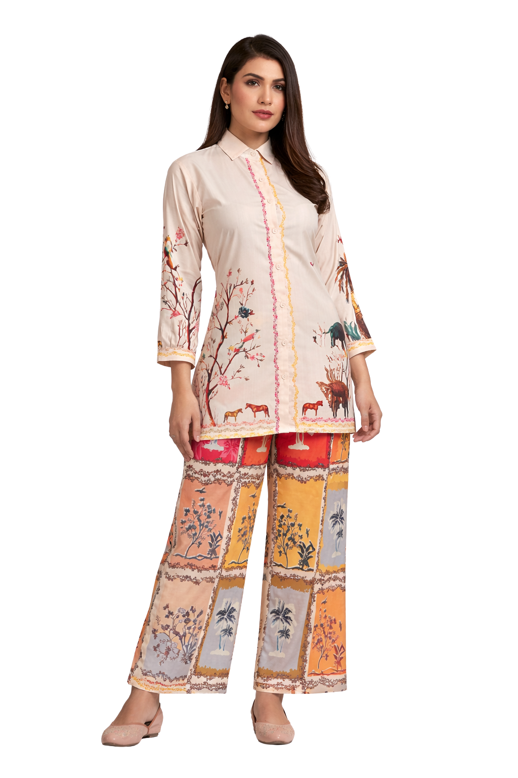 Cotunlie Noir Blossom Coord Set